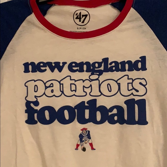 New England Patriots 3/4 Sleeve T-Shirt - Picture 2 of 6
